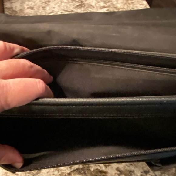 High End Black Leather SUN Microsystems Employee Briefcase Laptop Bag NICE - Picture 2 of 12